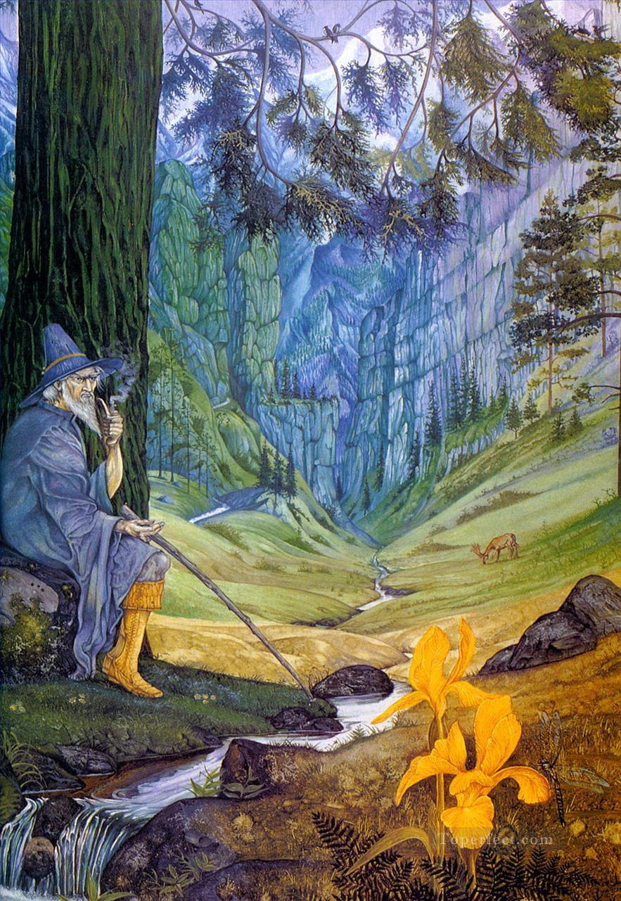 garlands of fantasy middle earth gandalf Oil Paintings
